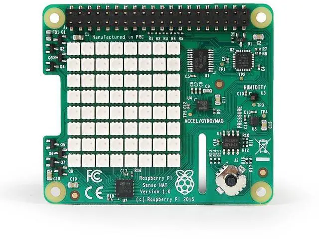 Alt view image 5 of 5 - Raspberry Pi RASPBERRYPI-SENSEHAT Sense HAT with Orientation, Pressure, Humidity and Temperature Sensors