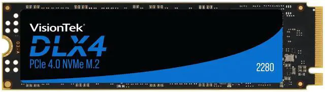 Main image of VisionTek 2280 M.2 DLX4 SSD - 512GB - PCIe Gen 4.0 x4 NVMe - 5200MB/s Read, 4775MB/s Write  Laptops, Gaming PCs, Compatible Consoles