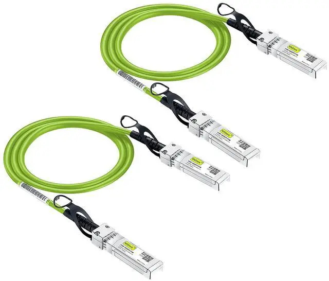 Main image of 10Gtek [Green Colored 10G SFP+ DAC Cable - Twinax SFP Cable for Ubiquiti UniFi Devices, 1-Meter(3.3ft), 2 Pack