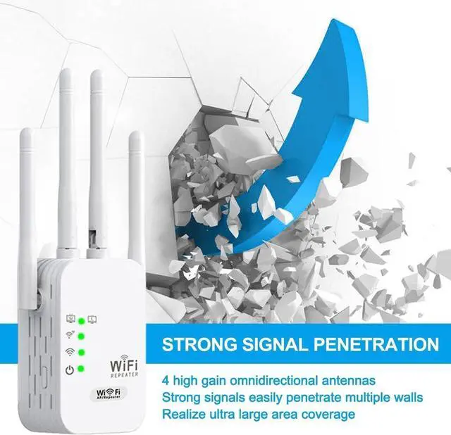 Alt view image 3 of 5 - 2025 Fastest WiFi Extender,WiFi Extender Signal Booster for Home Cover up to 9000Sq.ft for 40+ Devices,WiFi Repeater with 4 Antennas 360° Full Coverage,1-Tap Setup & Ethernet Port