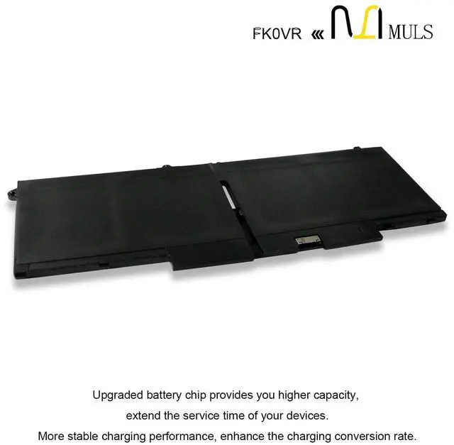 Alt view image 5 of 5 - MULS FK0VR 58Wh Laptop Battery Replacement for Dell Latitude 5330 7330 7430 7530 5330 2-in-1 7330 2-in-1 7430 2-in-1 FK0VR FKOVR 8H6WD 293F1 01VX5 404T8 51R71 8P81K 3625mAh 4-Cells