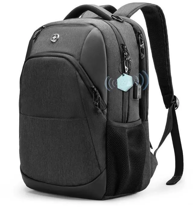 Main image of Swissdigital Design Business Laptop Backpack, College Laptops Backpack with USB Charging Port for Men and Women Fits 16 Inch Notebook, Grey | ANDWIL