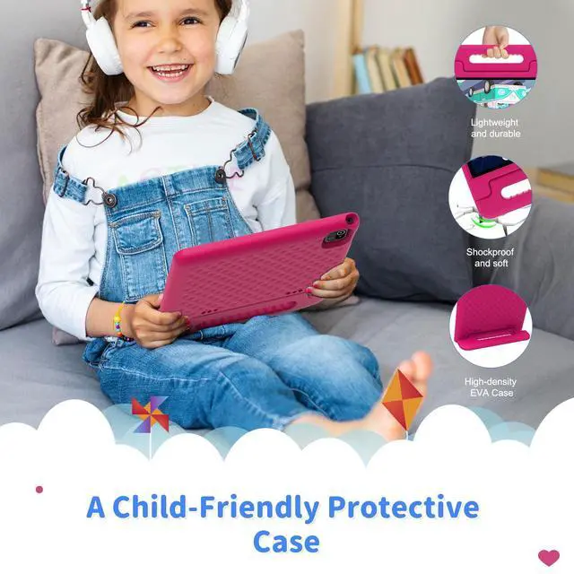 Alt view image 3 of 5 - CFVOCUY 2025 Kids Tablet, 10.1" Kid Tablet with Case, Quad-Core, 32GB Storage (1TB Expand), Pre-Installed Educational Apps and Parental Control, WiFi, for Ages 4-12, Eye Protection Mode