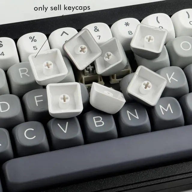 Alt view image 4 of 5 - PBT Keycaps - MOA Profile, Gradient, Cute Set for Mechanical Keyboard, 146 Keys, Dye-Sublimation Custom Set for 61/64/68/84/87/100/104/108 Cherry MX