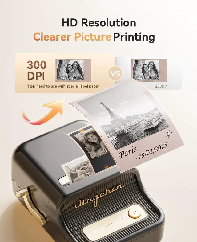 Alt view image 3 of 5 - NIIMBOT B21 Pro Label Maker, 300DPI HD Label Printer, Ideal for Notes,Photos, Study Graphics, Memo Maker,50x30mm Label,230Pcs(Black)