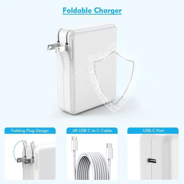 Alt view image 4 of 5 - Macbook Pro Charge,140w Fast Mac book Air/Pro Charger With 6FT Fast Charger USB C to C Cable Cord For Apple MacBook Pro/MacBook Air 16 15 14 13 Inch,M1 M2 M3,iPad Pro,Samsung Galaxy & All USB C Device