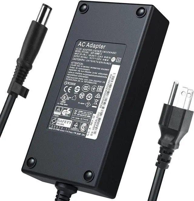 Alt view image 3 of 5 - 180W AC Charger Fit for Dell Dock WD19 WD22TB4 K20A001 TB16 D6000 D6000S Business Monitor Dock WD15 K17A001 Docking Station WD19 WD19S WD19TBS WD19TB K20A Power Cord