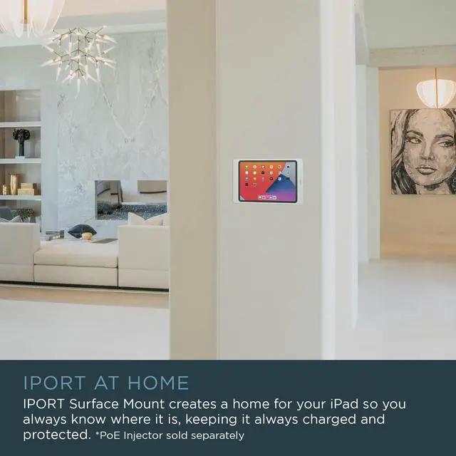 Alt view image 5 of 5 - iPort Surface Mount System - iPad Wall Mount for 11" Pro (3rd gen) and 10.9" Air (5th gen) - Black