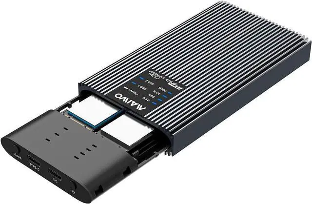 Main image of MAIWO NVMe M.2 Duplicator Dual Bay Clone Enclosure USB to NVMe SSD Docking Station Support Offline Cloning and Copy Function-K2022P