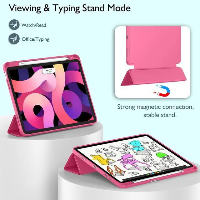 Alt view image 5 of 5 - ZryXal iPad Air 11 Inch Case M3 2025 / M2 2024, iPad Air Case 5th Generation/4th Generation 2022/2020 10.9 Inch [Support Touch ID and Auto Wake/Sleep] (Watermelon)