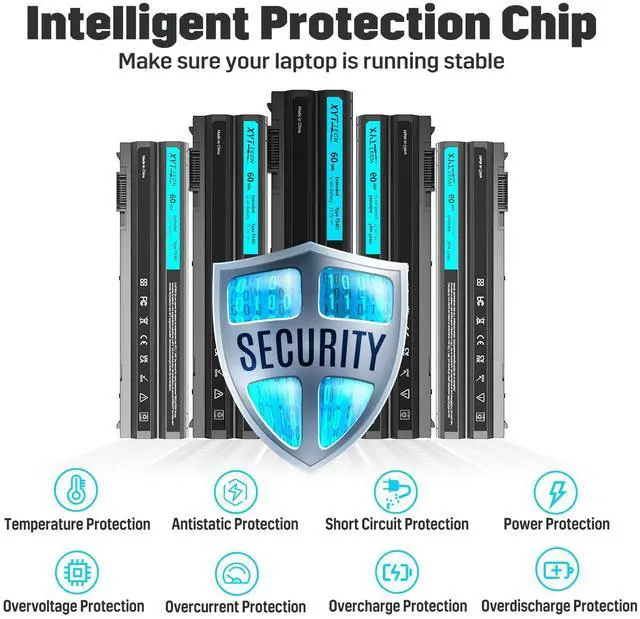 Alt view image 4 of 5 - XYT-TECH TG T54FJ 60WH M5Y0X E6420 E5420 Replacement Laptop Battery for Dell Latitude E5420 E5520 E5430 E5530 E6520 E6420 E6530 Inspiron 4420 5420 5425 7420 7520 M421R M521R N4420 N4720 N5420