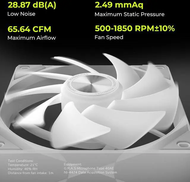 Alt view image 5 of 5 - TRYX ROTA SL ARGB White 120mm Case Fan 3in1 Contact Connection with Magnetic Cable Gen2 ARGB Light Quiet PC Case Fan