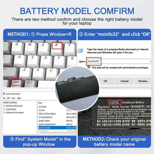 Alt view image 4 of 5 - JOTACT CS03XL Laptop Battery Compatible with HP EliteBook 840 848 850 745 755 G3 ZBook 15u G3 G4 Series Notebook 800231-141 800513-001 800231-1C1 CS03046XL HSTNN-UB6S HSTNN-IB6Y 11.4V 46Wh/3820mAh