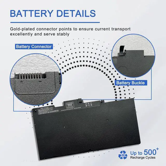 Alt view image 5 of 5 - JOTACT CS03XL Laptop Battery Compatible with HP EliteBook 840 848 850 745 755 G3 ZBook 15u G3 G4 Series Notebook 800231-141 800513-001 800231-1C1 CS03046XL HSTNN-UB6S HSTNN-IB6Y 11.4V 46Wh/3820mAh