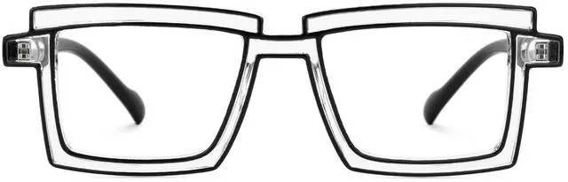 Main image of Zeelool Rectangle Glasses Stylish Eyewear for Women Blue Light Blocking Glasses Anti Eyestrain Glasses ZJGP094654-11 Crystal
