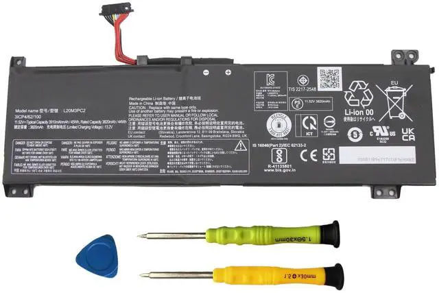 Main image of L20M3PC2 SB11B96717 Laptop Battery Replacement for Lenovo Ideapad Gaming 3-15ACH6 Type-82K2 82MJ Ideapad Gaming 3-15IHU6 Type-82K1 82MG Series L20D3PC2 SB11B96720 L20C3PC2 SB11B96716 45Wh 3910mAh
