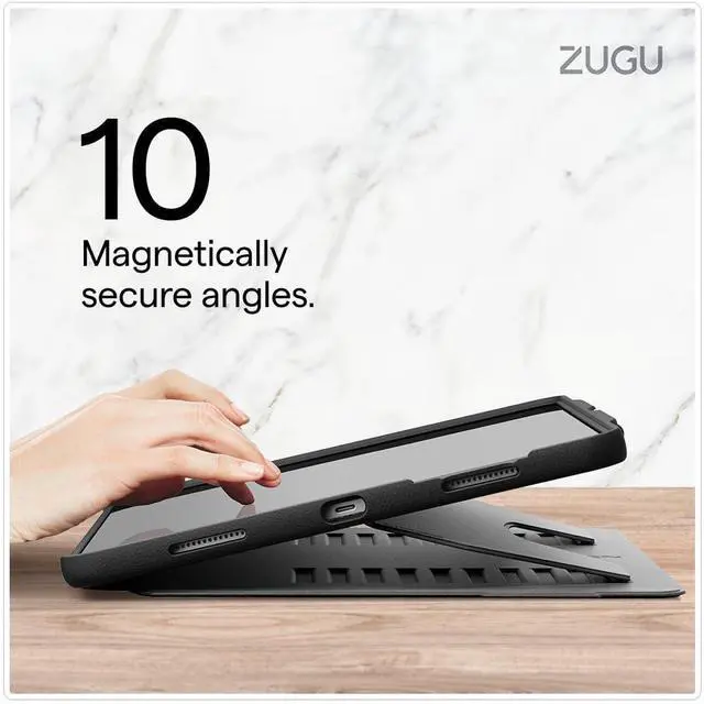 Alt view image 3 of 5 - Zugu Case for iPad Pro 13 (M4) 2024, Slim Protective Cover with Apple Pencil Holder, Auto Wake/Sleep, Multiple Viewing Angles, iPad Pro 13 Inch Cover, Phone Protectors, Sand