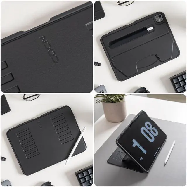 Alt view image 4 of 5 - Zugu Case for iPad Pro 13 (M4) 2024, Slim Protective Cover with Apple Pencil Holder, Auto Wake/Sleep, Multiple Viewing Angles, iPad Pro 13 Inch Cover, Phone Protectors, Sand