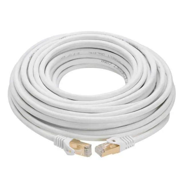 Alt view image 5 of 5 - Cables Direct Online 75FT S/FTP Cat7 Copper Network Ethernet Patch Cable, Internet Wire, Compatible with PC, Laptop, Modem, Router, TVs, Printer Cord, Consoles for Home and Office (75ft, White)