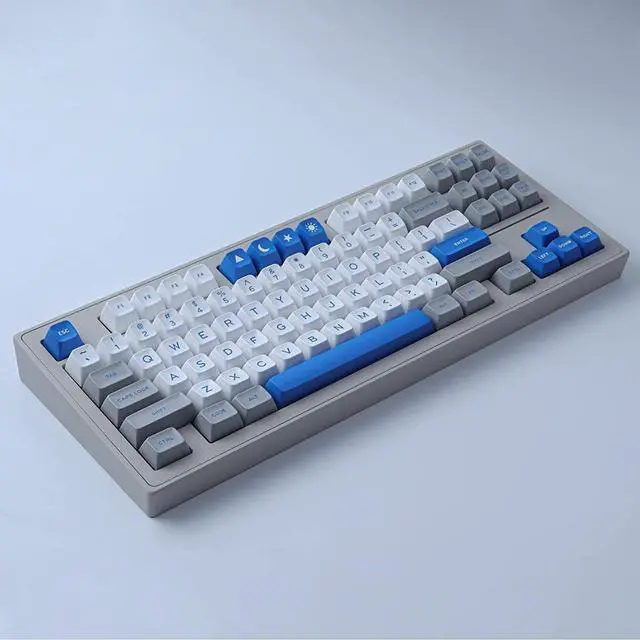 Alt view image 3 of 5 - JOMKIZ Double Shot Keycaps,173 Keys SA Profile Keycaps Set with 2.75u, 3u, 6.25u and 7u Spacebar for Cherry Mx Switches ISO ANSI Layout Mechanical Keyboard