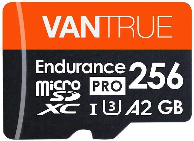 Main image of Vantrue 256GB microSDXC UHS-I U3 4K UHD Video High Speed Transfer Monitoring SD Card with Adapter for Dash Cams, Body Cams, Action Camera, Surveillance & Security Cams