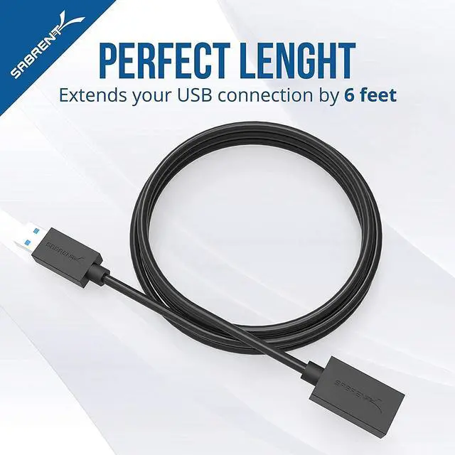 Alt view image 3 of 5 - USB 3.0 Extension Cable A Male to A Female [Black] 6 Feet+USB 3.0 to SSD/SATA/IDE 2.5/3.5/5.25-INCH Hard Drive Converter with UL Power Supply & LED Activity Lights