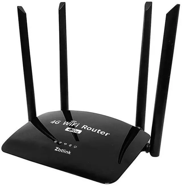 Main image of Zbtlink Unlocked 4G LTE Router with Sim Card Slot, 2.4GHz 300Mbps WiFi Routers for Wireless Internet,4 High Gain Antennas, 100Mbps WAN/LAN, WiFi Router for RV,Camping,Home,WE2008-C
