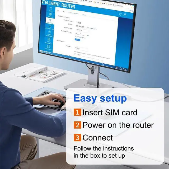 Alt view image 5 of 5 - Zbtlink Unlocked 4G LTE Router with Sim Card Slot, 2.4GHz 300Mbps WiFi Routers for Wireless Internet,4 High Gain Antennas, 100Mbps WAN/LAN, WiFi Router for RV,Camping,Home,WE2008-C