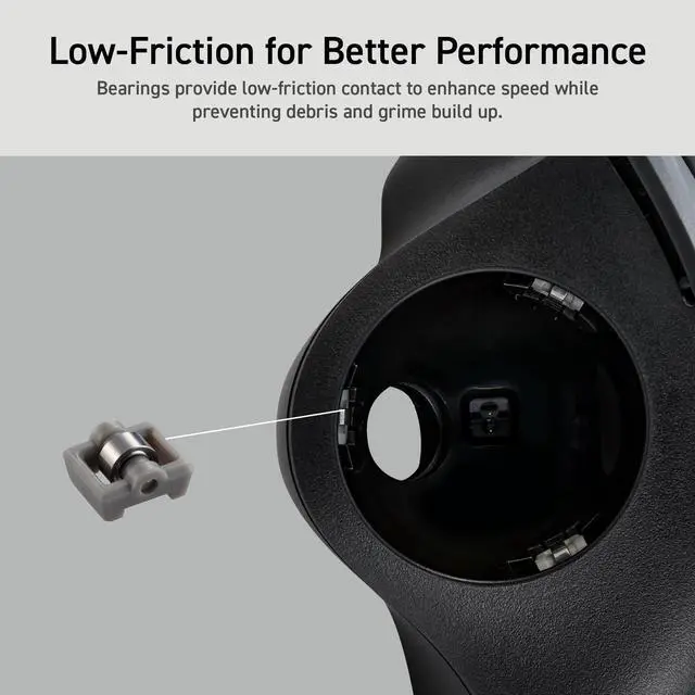 Alt view image 4 of 5 - ELECOM Ergonomic Comfort Design Trackball IST Wireless 2.4GHz Connect, Super-Smooth Tracking with Roller Ball Bearing, 36mm Ball, Thumb Control, Compatible for Windows, PC, and Mac Black (M-IT11DRBK)