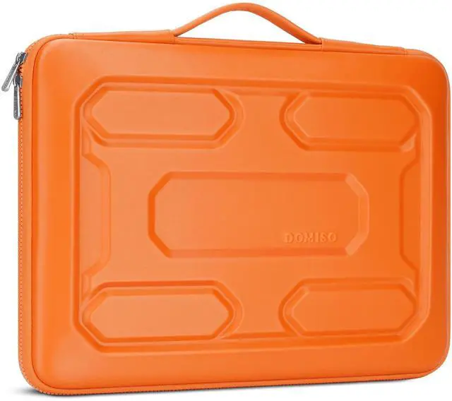 Alt view image 2 of 5 - DOMISO 15.6 inch Laptop Sleeve with Handle Shockproof Waterproof EVA Protective Case for 15.6" Yoga 720 IdeaPad 310 320 ThinkPad T570/Legion 5 Gen 6/HP Envy 15/15.6" Notebooks, Orange