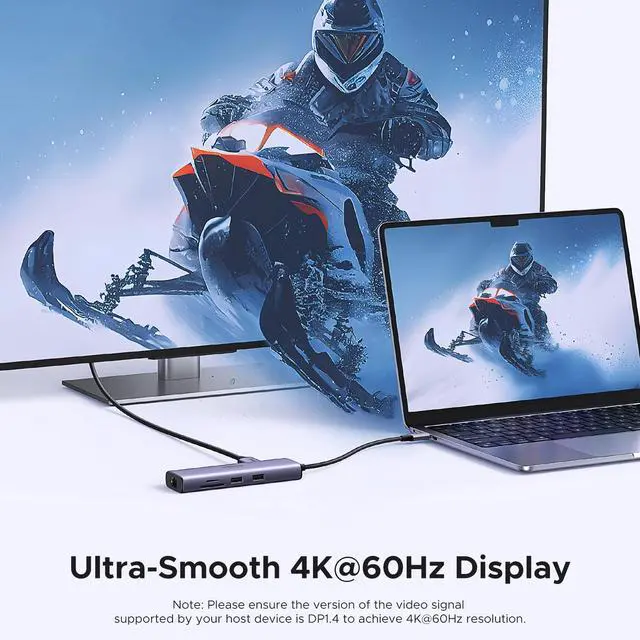 Alt view image 3 of 5 - UGREEN Revodok 7 in 1 USB C Hub Gigabit Ethernet Adapter 4K@60Hz HDMI, 100W PD Charging, USB A Data Ports, SD/TF Card Reader Compatible with Mac M1, M2, M3, iPad, iPhone 15 Pro/Pro Max, Steam Deck