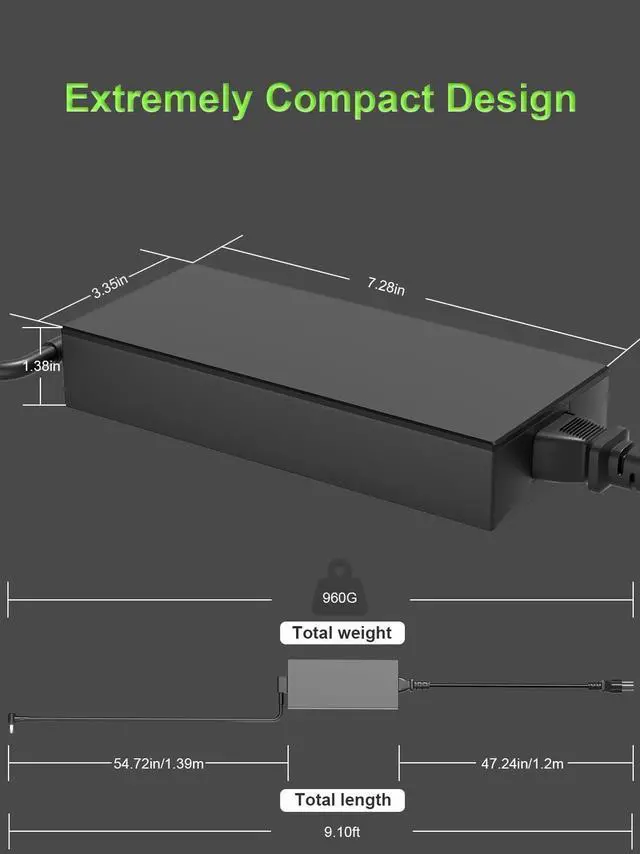 Alt view image 3 of 5 - 280W Charger for Asus ROG Strix G18 G17 G16 G15 G814 G713 G614 G513 SCAR 15 17 G733 G732 G533 G703 TUF A16 Flow X16 GV601 ProArt W730 Zephyrus Duo 15 16 S17 GX703 GU604 GX551 GX650 Laptop Power Supply
