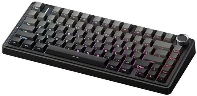Main image of Shaking Tank x Aula F75 Gasket Mechanical Keyboard, 75% Wireless Hot Swappable Gaming Keyboard with Five-Layer Padding&Knob, Bluetooth/2.4GHz/USB-C, RGB (Black Gradient, LEOBOG Reaper Switch)