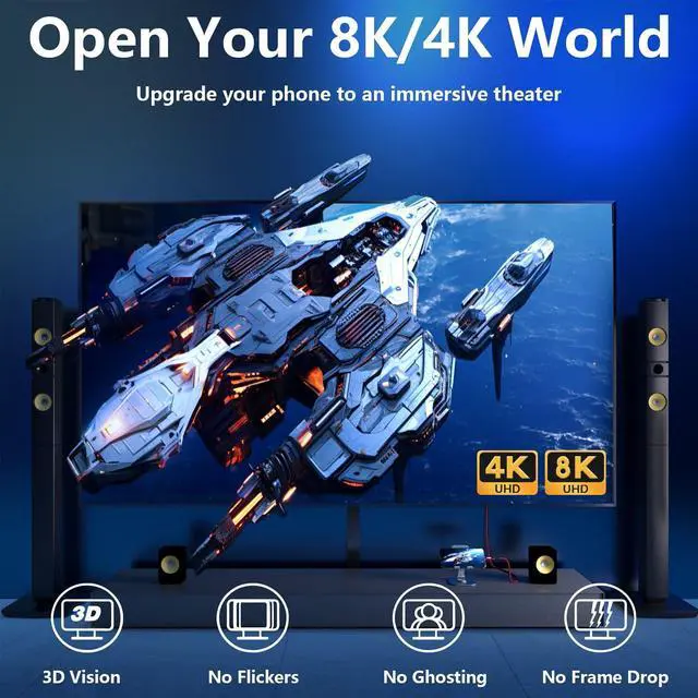 Alt view image 4 of 5 - 8K UHD 40Gbps 240W USB 3.2 Gen 2X2 Display Monitor Link Data Transfer Video Cable for KYY,MNN,Yxk,InnoView,KEFEYA,Anyuse,ForHelp,Ingnok Portable Monitor HDR Output Charger Power Cord, Red(5FT+5FT)