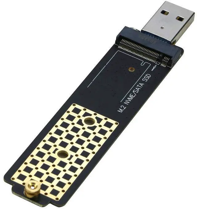 Alt view image 2 of 5 - RIITOP M.2 to USB Adapter + M.2 Docking for Both M.2 NVMe SSD & SATA Based SSD