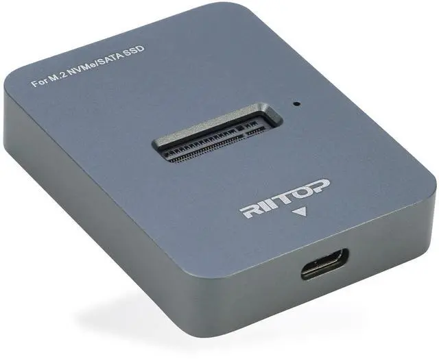 Alt view image 4 of 5 - RIITOP M.2 to USB Adapter + M.2 Docking for Both M.2 NVMe SSD & SATA Based SSD