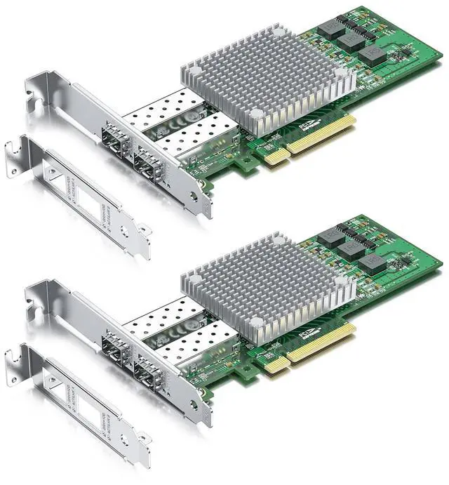 Main image of 10Gtek 10Gb PCI-E NIC Network Card, with Broadcom BCM57810S Chipset, Dual SFP+ Port, PCI Express Ethernet LAN Adapter Support Windows Server/Windows/Linux/VMware, 2-Pack