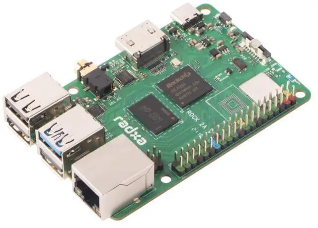 Main image of Radxa Rock 2A Single Board Computer, RK3528A Quad-Core CPU, GPU, 4K HDMI and Gigabit Ethernet (RS113-D4T0)