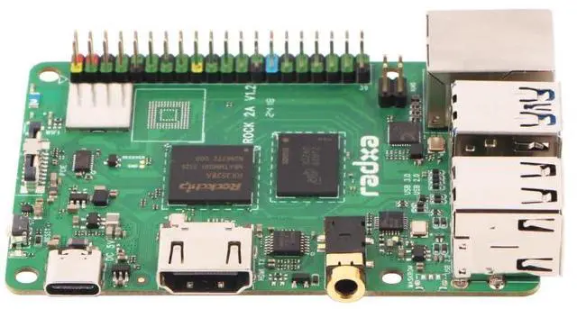 Alt view image 3 of 5 - Radxa Rock 2A Single Board Computer, RK3528A Quad-Core CPU, GPU, 4K HDMI and Gigabit Ethernet (RS113-D4T0)
