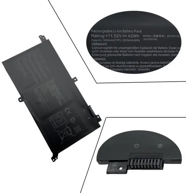 Alt view image 3 of 5 - HCSK B31N1732 Laptop Battery Replacement for Asus VivoBook S14 S430FA S430FN K430FN K430UF R430FA R430FN S4300UF V430UF F571GD FX571GT S430UF S430UN X430UF X430UN K430FA K430FN K430UF R430FA R430FN