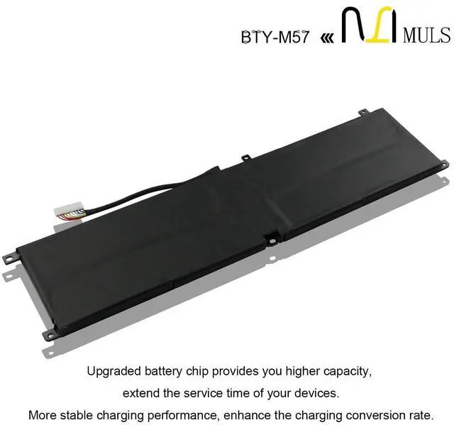Alt view image 5 of 5 - BTY-M57 Laptop Battery Compatible with MSI GP66 GP76 Leopard 10UE 10UG 10UH 11UE 11UG 11UH Vector GP66 GP76 12UE 12UG 12UH 12UGS 10UE-065ES 11UG-247CA MS-17K3