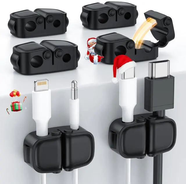 Alt view image 2 of 5 - Laptop Stand & Magnetic Cable Clips 2 in 1, Ultra Stable Adjustable Laptop Stand with 360 Rotating Base All Metal, Black