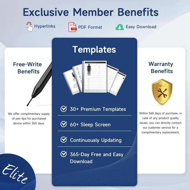 Alt view image 2 of 5 - Ayotu Magnetic Folio Case for Remarkable 2 Paper Tablet 10.3" 2020 Released - Program Templates & Replacement Marker Stylus Pen Tips, Fabric Grey