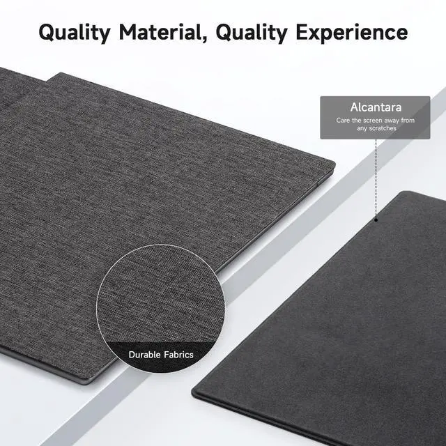 Alt view image 5 of 5 - Ayotu Magnetic Folio Case for Remarkable 2 Paper Tablet 10.3" 2020 Released - Program Templates & Replacement Marker Stylus Pen Tips, Fabric Grey