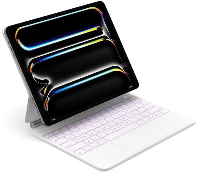 Main image of GOKOCO Magic Keyboard Case for iPad Pro 13-inch M4 2024,Easy-Set Magnetic Detachable Keyboard with Multi-Touch Trackpad,7 Colors Backlight,Floating Cantilever Stand,LCD Screen-White