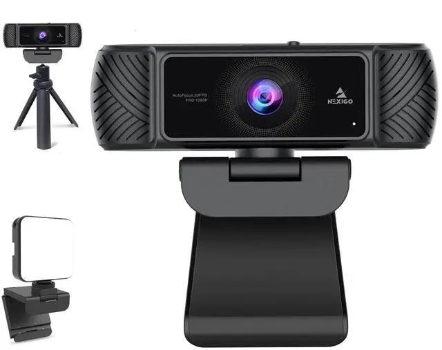 Main image of NexiGo 1080P Autofocus Webcam Kits, N680 FHD USB Web Camera with Software Control and Privacy Cover, Upgraded Video Conference Lighting, Extendable Tripod Stand, for Zoom/Skype/Teams