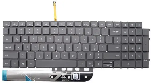 Main image of New Replacement Keyboard Compatible with Dell Inspiron 15 3511 3515 15 5510 5515 7510 16 7610 Latitude 3520 3530 3540 Vostro 3510 3520 5510 5515 7510 7620 US with Backlit