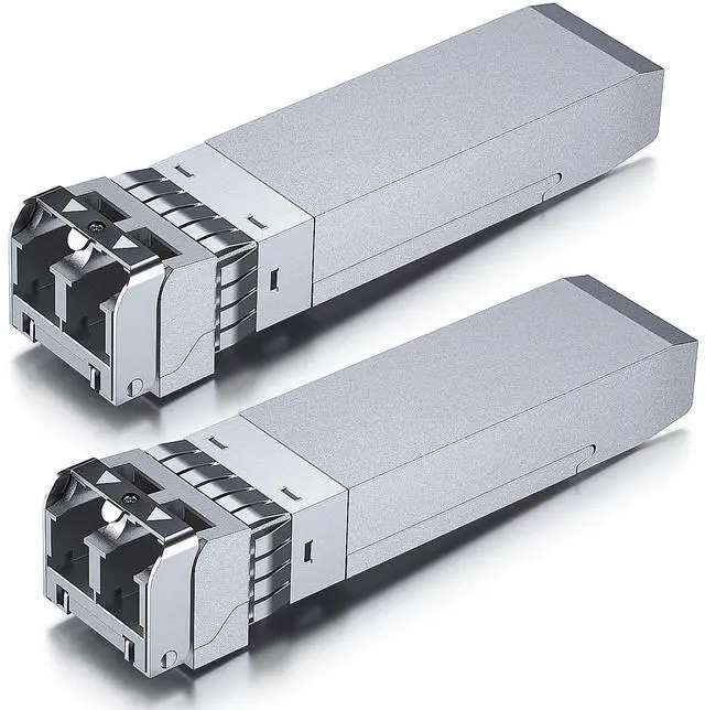 Main image of 10Gtek 10GBase-SR SFP+ Transceiver, 10G 850nm MMF, up to 300 Meters, Compatible with Intel E10GSFPSR, Pack of 2