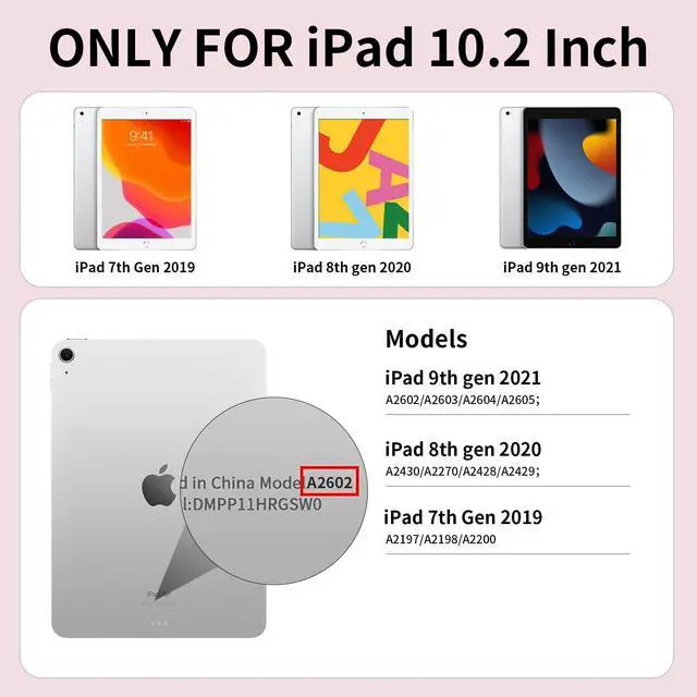 Alt view image 2 of 5 - SZPSGC Case for iPad 9th Generation with Keyboard 10.2 Inch, Soft TPU Back Folio Stand Cover with 7 Colors Backlit Detachable Keyboard, for iPad 9th 8th 7th Generation 10.2 Inch 2021 2020 2019, Pink