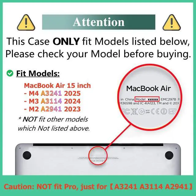 Alt view image 2 of 5 - DTangLsm for M4 MacBook Air 15 inch Case 2025 2024 2023 M4 M3 M2 A3241 A3114 A2941, Heavy Duty Rugged Hard Shell Case Shockproof Laptop Cover with TPU Bumper Foldable Kickstand & Keyboard Cover,Black